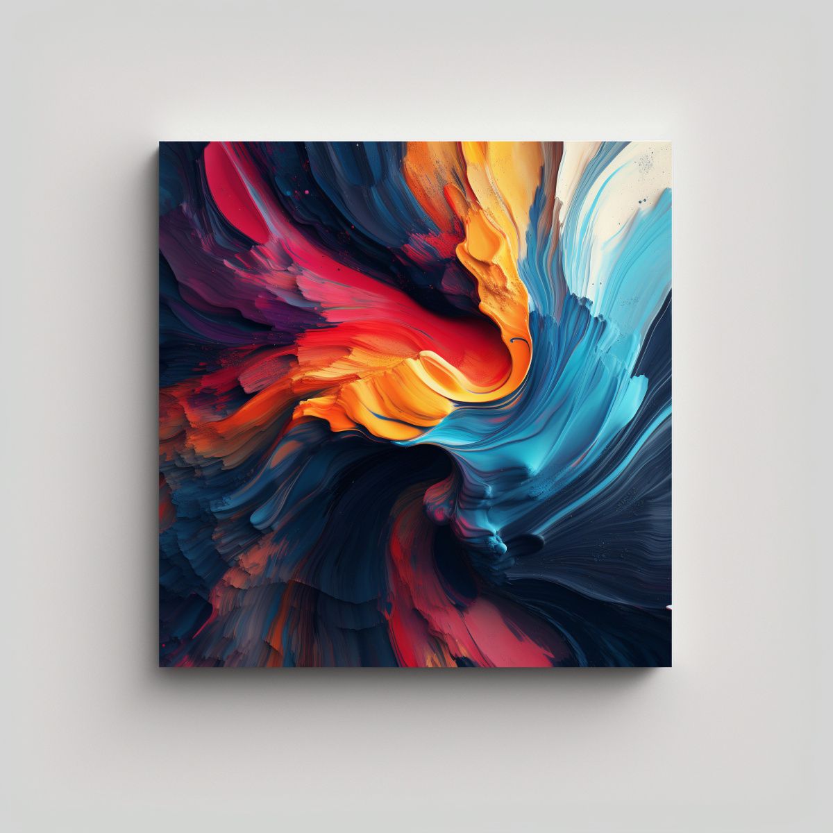 GENERICO - Cuadro Abstracto Impreso Para Oficina Debate 100x100 Cm