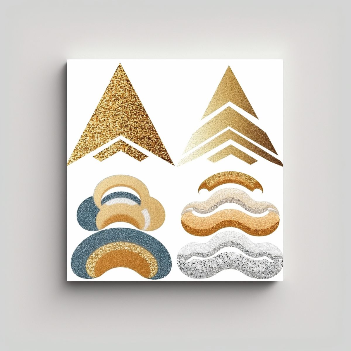 GENERICO - Cuadro Decorativo De Lienzo Con Recorte De Brillo 100x100 Cm