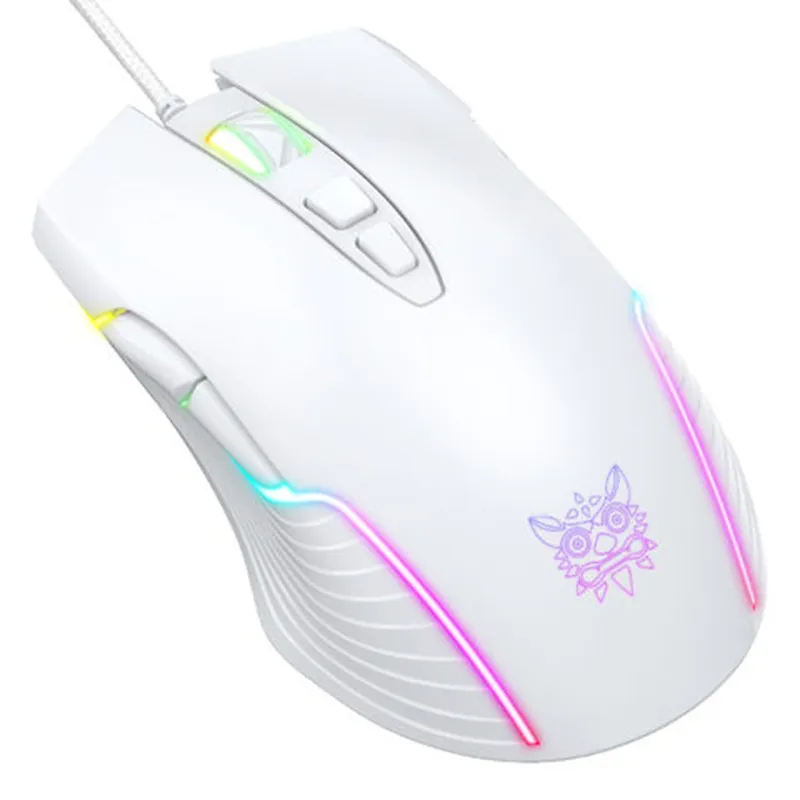 ONIKUMA - Mouse Gamer Onikuma CW905 Cable Blanco