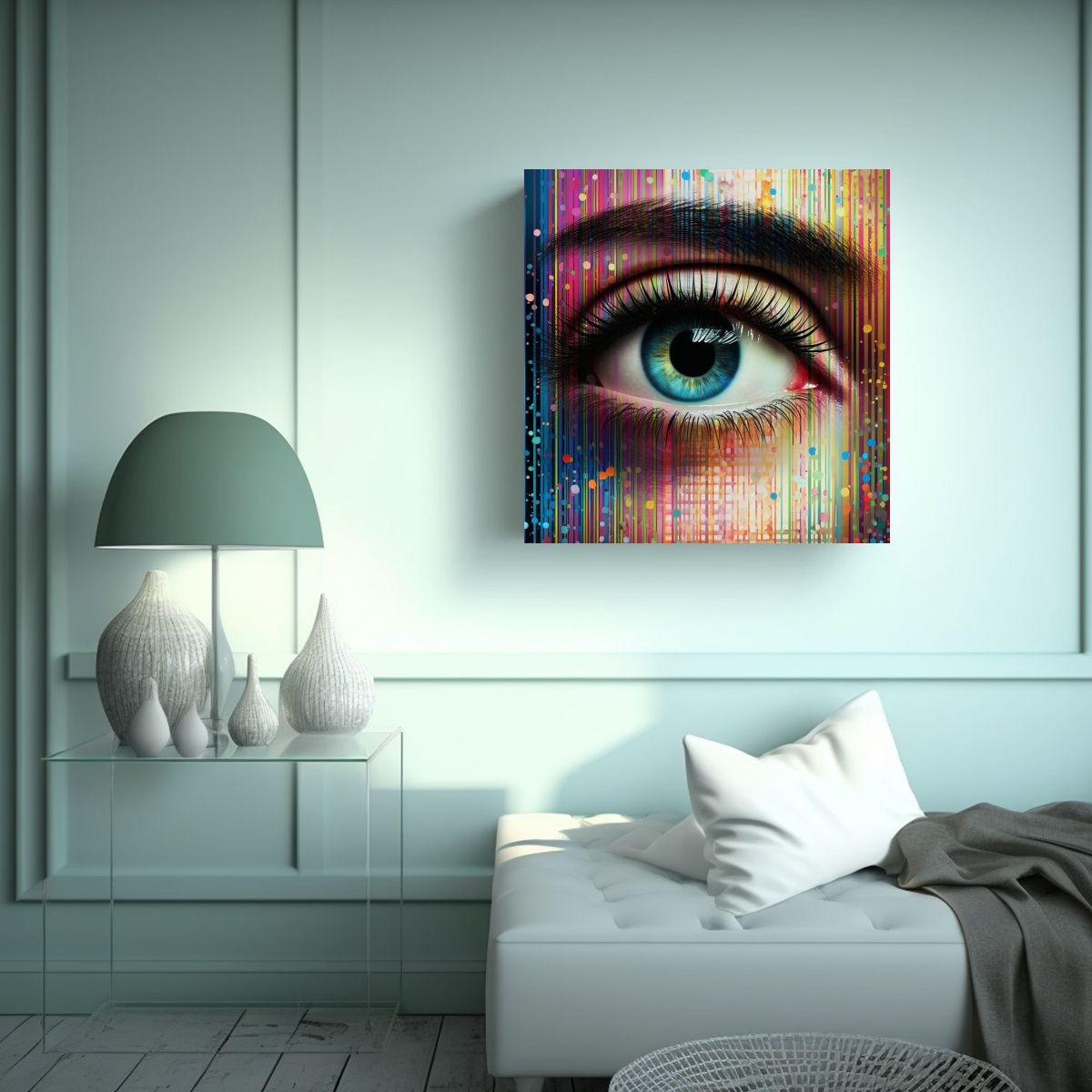 GENERICO - Estilo Óleo En Lienzo De Estilo Abstracto Locura 100x100 Cm