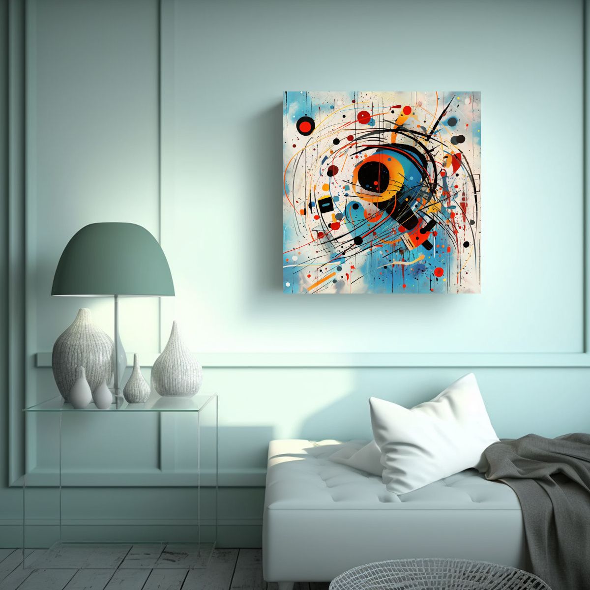 GENERICO - Cuadro De Decoración Moderna Que Combina El 100x100 Cm