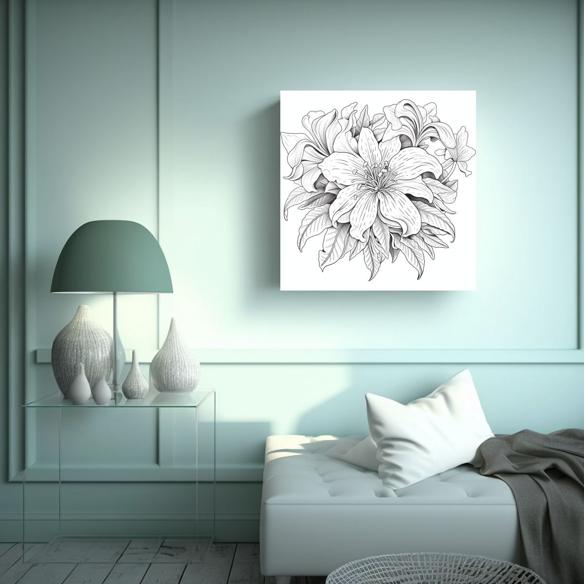 GENERICO - Decoración Comedor Con Clianthus Floral Exquisito 100x100 Cm