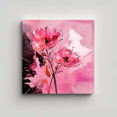 GENERICO - Tela Acuarela En Bastidor Atmosfera Neonoir Neo 100x100 Cm