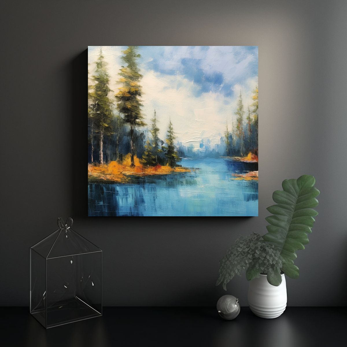 GENERICO - Crear Una Pintura De Paisaje Al Estilo 100x100 Cm