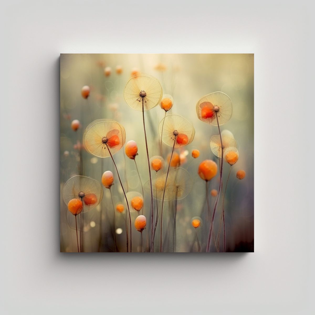 GENERICO - Cuadro Creativo Abstracto Escenario De Flores Al 100x100 Cm