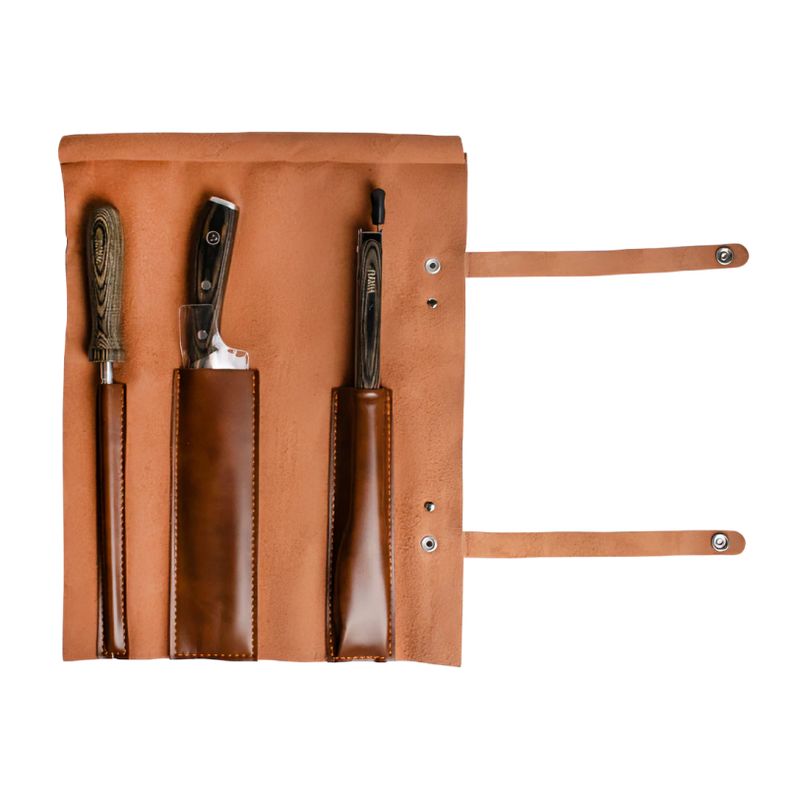 WAYU - Set Parrillero de Cuero PU Wayu con Estuche Elegante