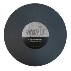 WAYU - Plato Redondo de Piedra Pizarra 25 cm Elegante