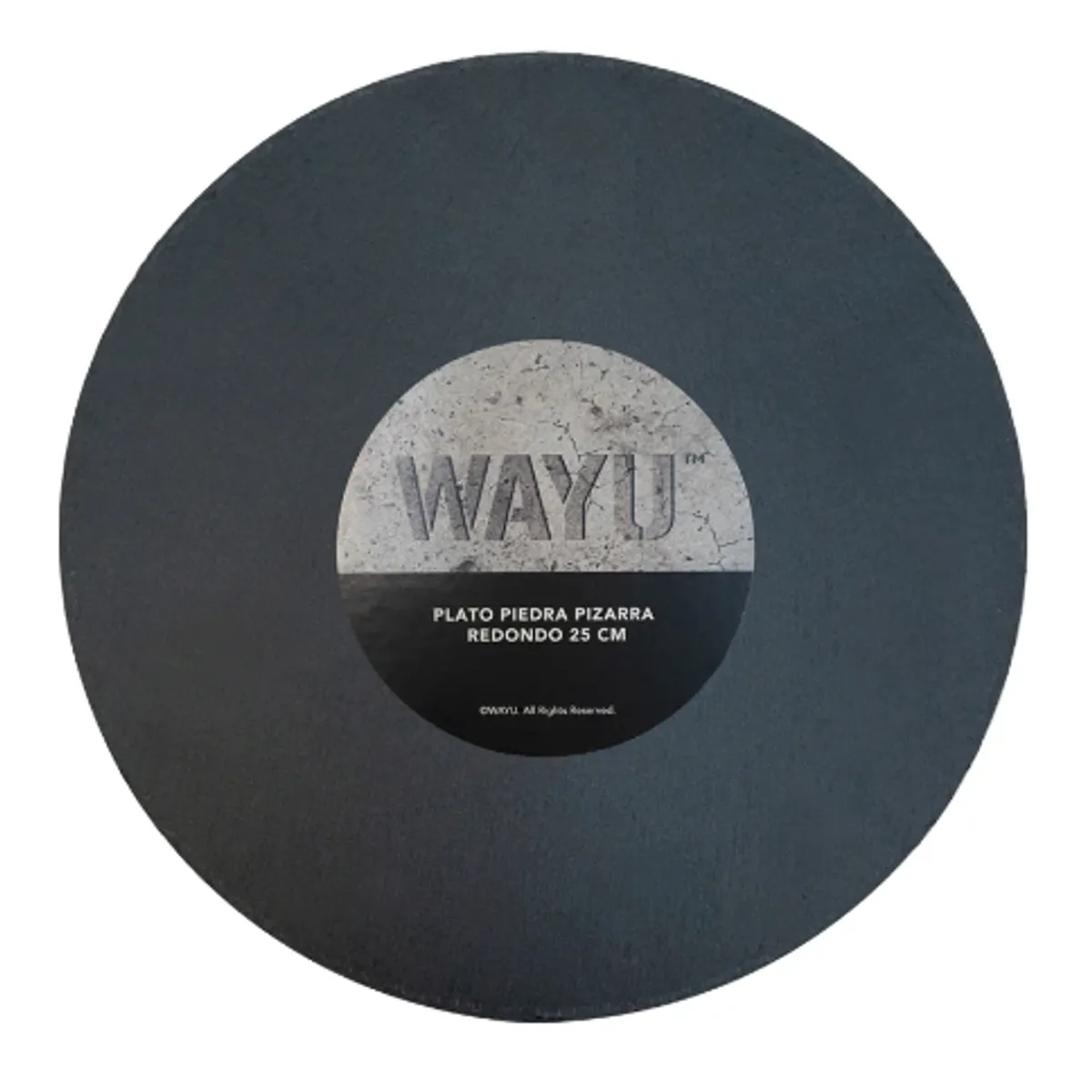WAYU - Plato Redondo de Piedra Pizarra 25 cm Wayu Elegante