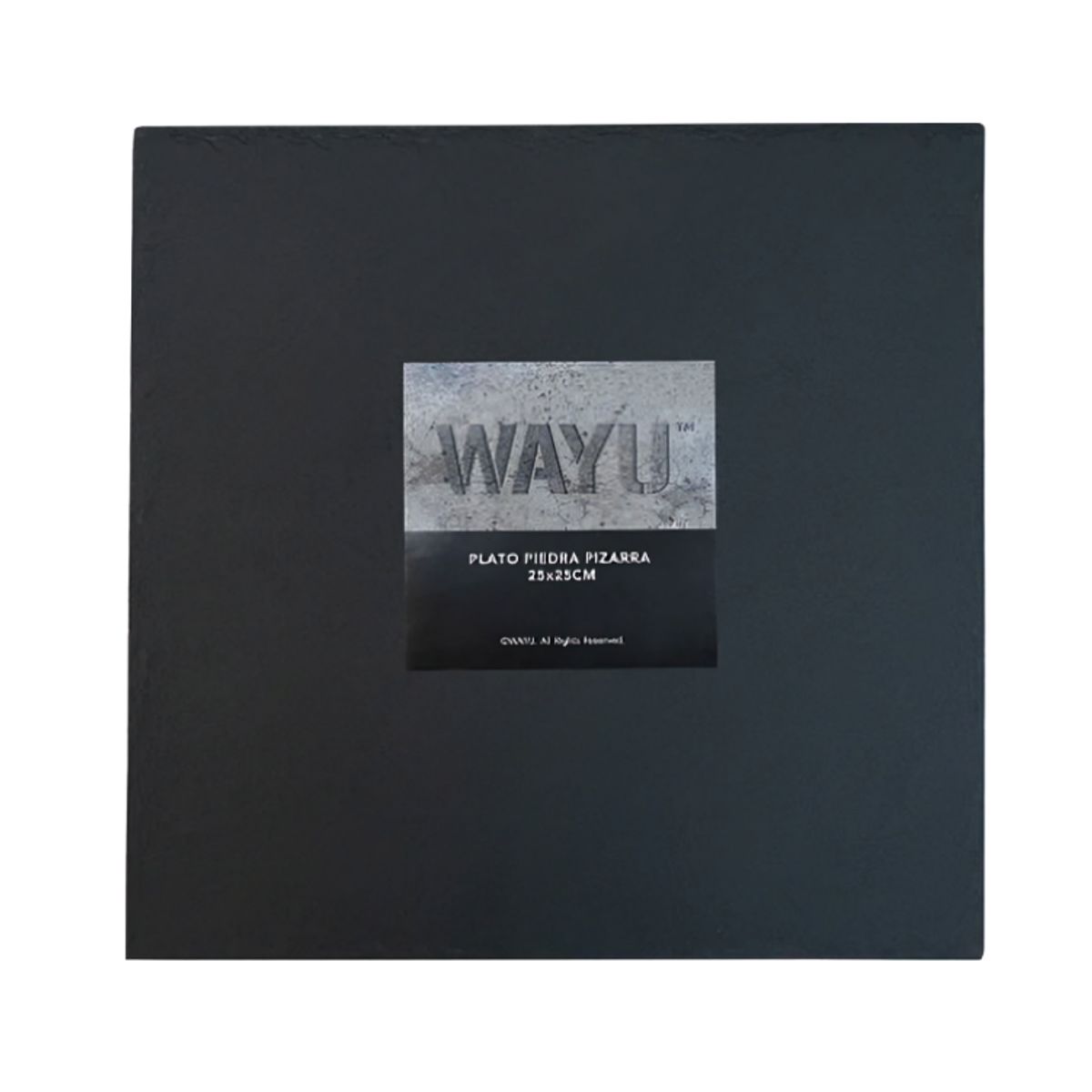WAYU - Plato Cuadrado Piedra Pizarra 25 Cm Wayu