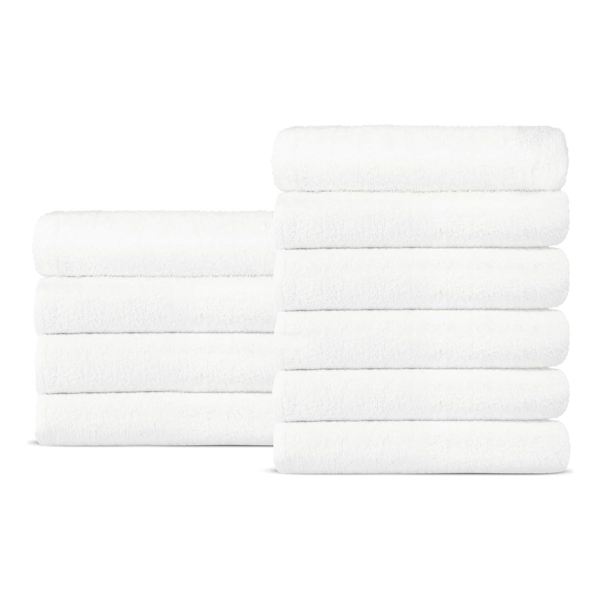 GENERICO - Pack 10 Toallas De Baño De Hotel Algodón 35x75cm Blanco