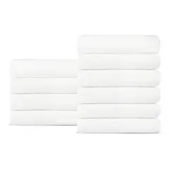 GENERICO - Pack 10 Toallas De Baño De Hotel Algodón 35x75cm Blanco