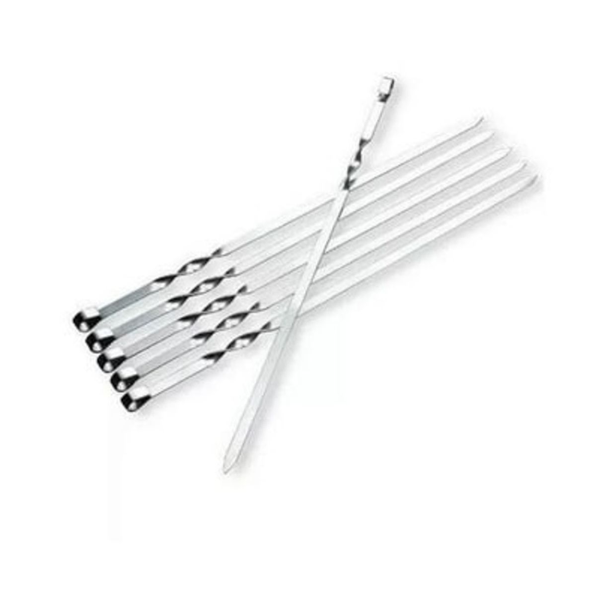 WAYU - SET DE 6 PINCHOS BROCHETAS ANTICUCHO METAL DE 45 CENTIMETROS