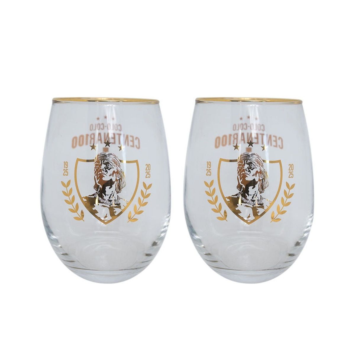 COLO COLO - SET DOS VASOS CENTENARIO COLO COLO