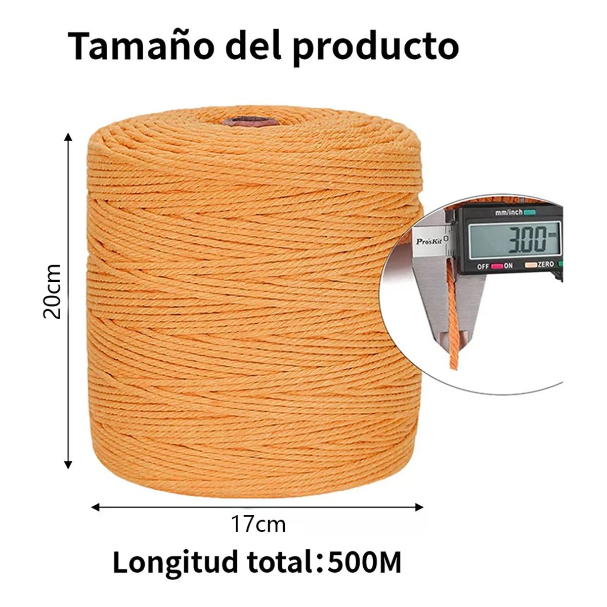 ATURE - Cuerda Trenzada De Bricolaje Hecha A Mano 3mm500m Algodón
