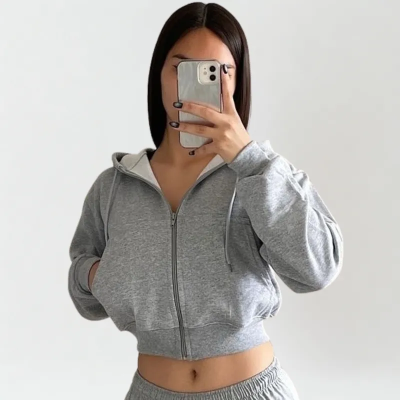DESIGNERS - Poleron Chaqueta Deportiva Canguro Con Capucha Para Mujer