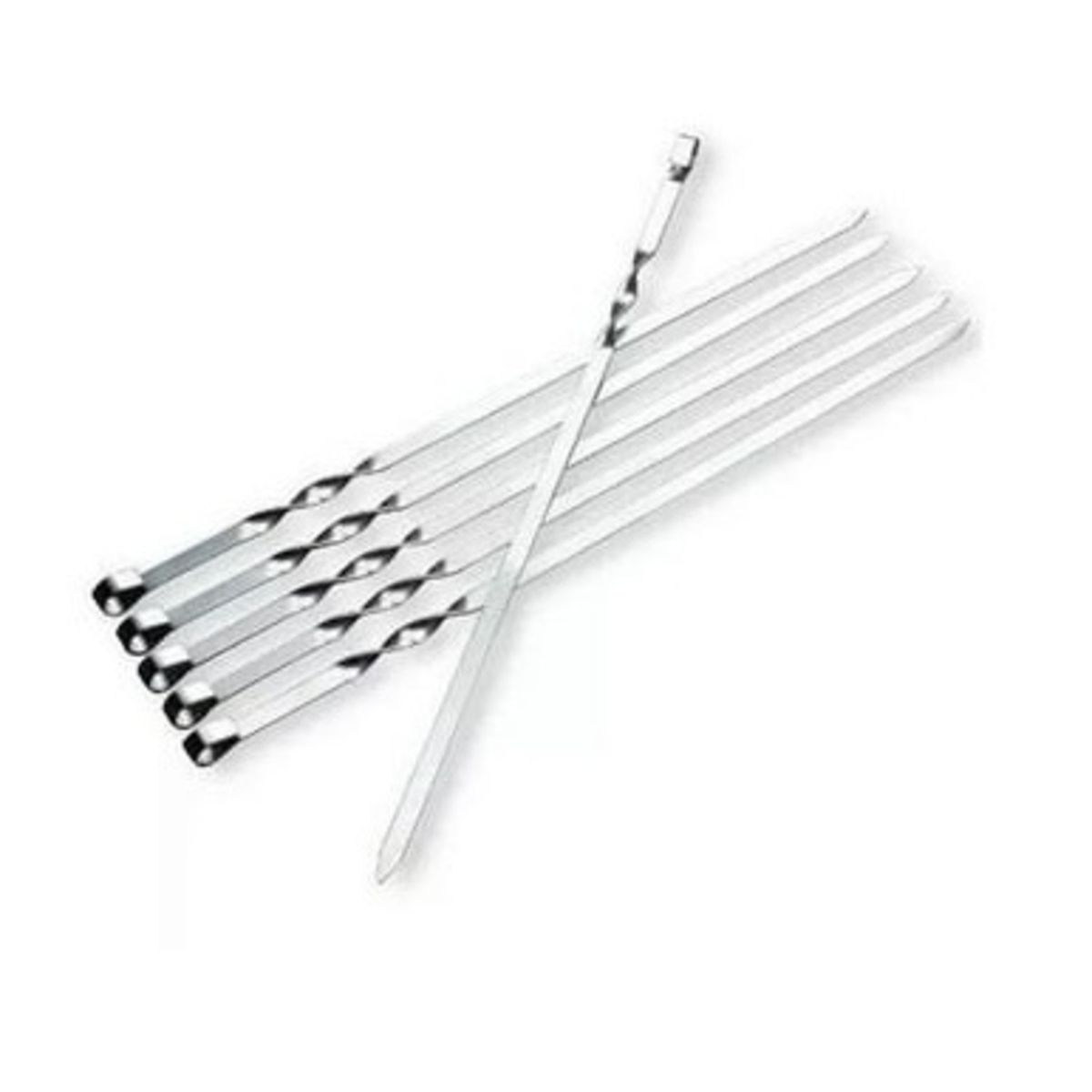 WAYU - SET DE 6 PINCHOS BROCHETAS ANTICUCHO METAL DE 60 CENTIMETROS