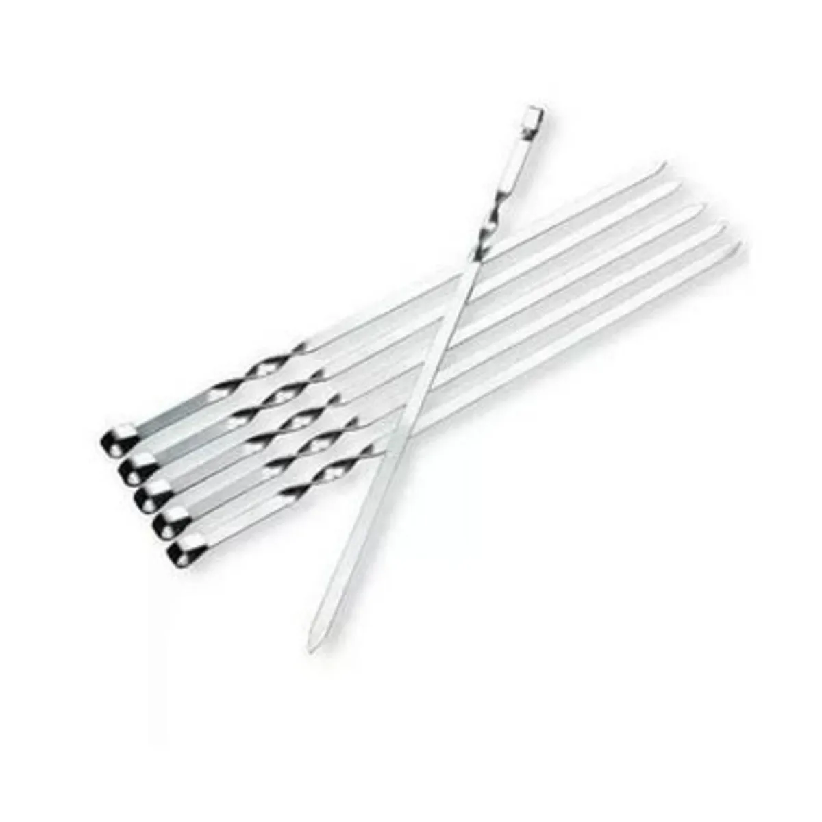 WAYU - SET DE 6 PINCHOS BROCHETAS ANTICUCHO METAL DE 45 CENTIMETROS