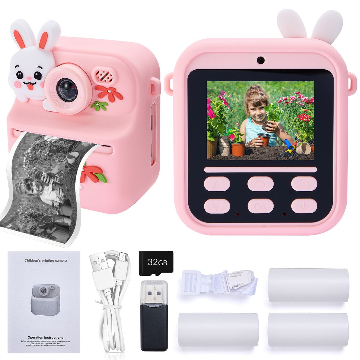 LUKOVEE - Cámara De Fotos Digital Para Niños Impresión Instantánea