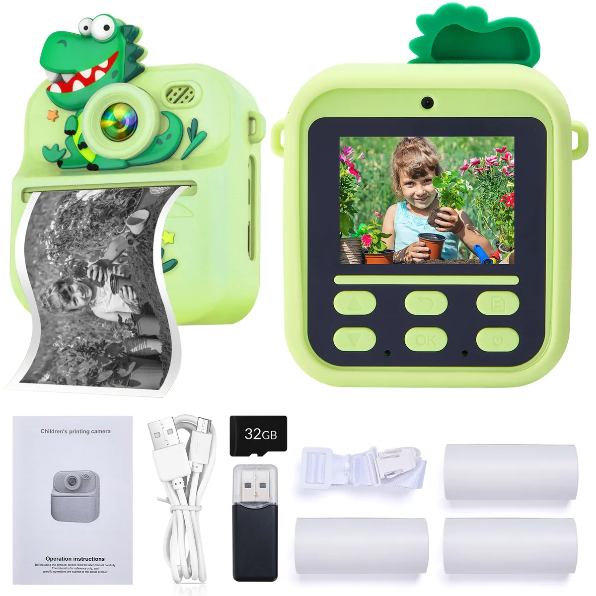 LUKOVEE - Cámara De Fotos Digital Para Niños Impresión Instantánea