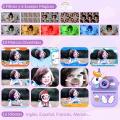 LUKOVEE - Cámara De Fotos Digital Para Niños Impresión Instantánea