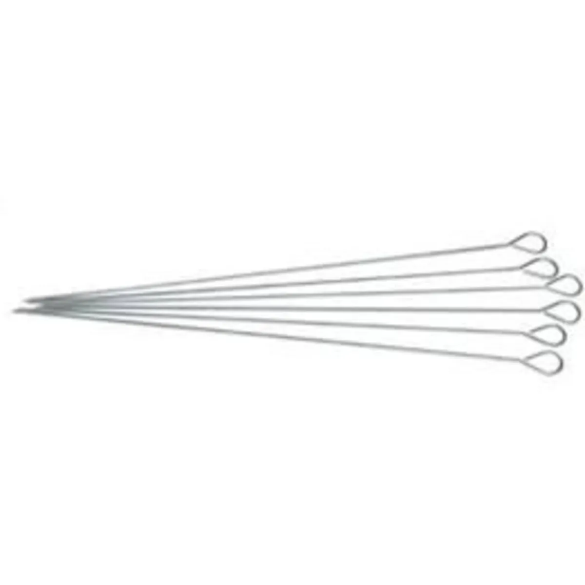 WAYU - SET DE 6 PINCHOS BROCHETAS ANTICUCHO METAL DE 50 CENTIMETROS