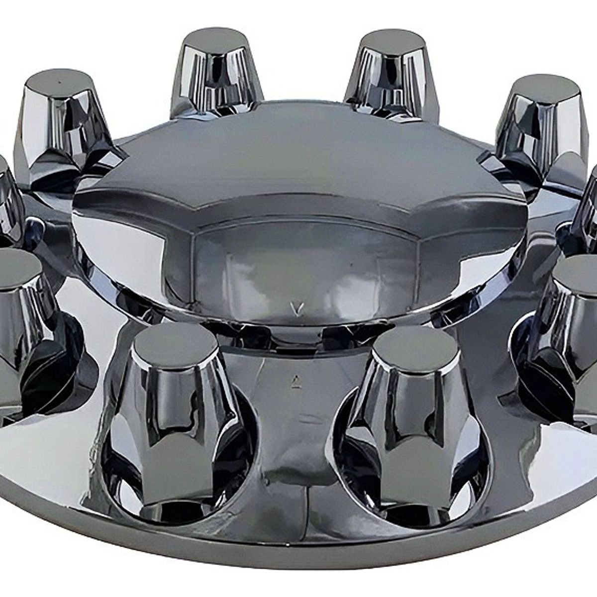 GENERICO - Tapa Eje Cromada Plana Con Tuercas Hexagonales