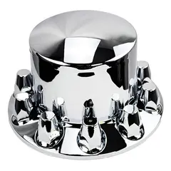 GENERICO - Tapa Eje Cromada Con Tapa Tuercas Hexagonales