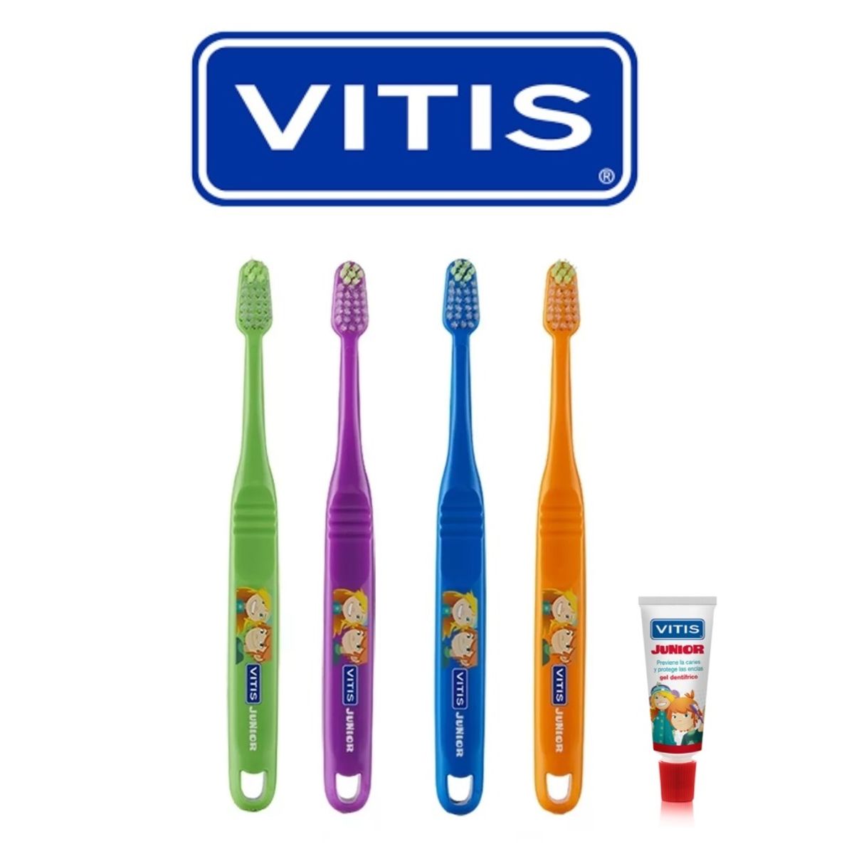 VITIS - Cepillo Vitis Junior + Mini Pasta  Pack x10 Unidades