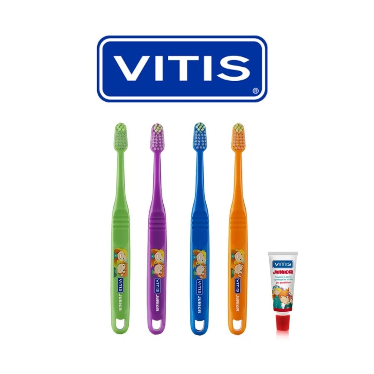VITIS - Cepillo Vitis Junior + Mini Pasta  Pack x10 Unidades