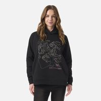Polerón Mujer Insigne Hoody Sweatshirt Front Print Negro
