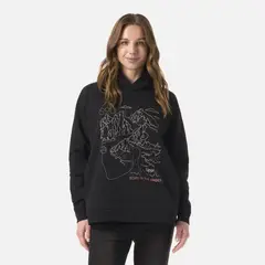 LIPPI - Polerón Mujer Insigne Hoody Sweatshirt Front Print Negro