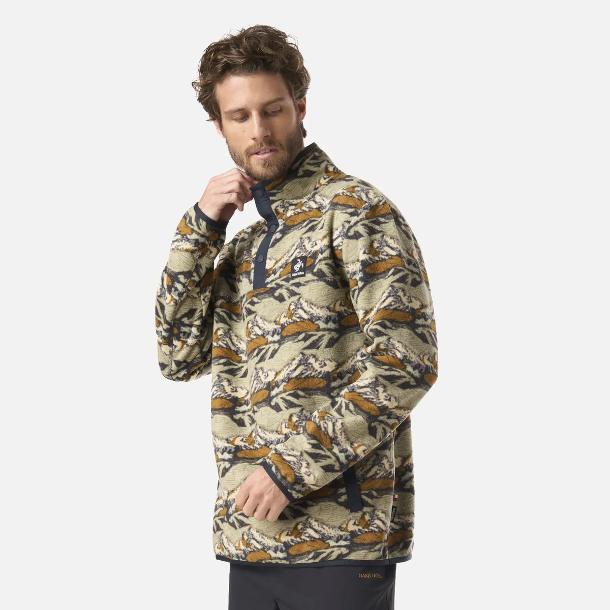 HAKA HONU - Polar Hombre Tokerau Print Verde Oliva Haka Honu