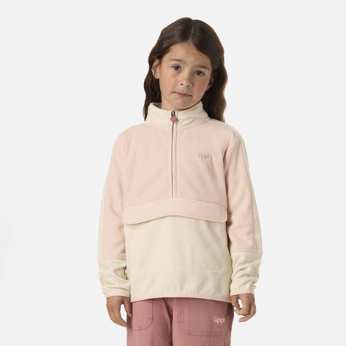 LIPPI - Polar Niña Fireplace 1/4 Zip Sweatshirt Crema Lippi