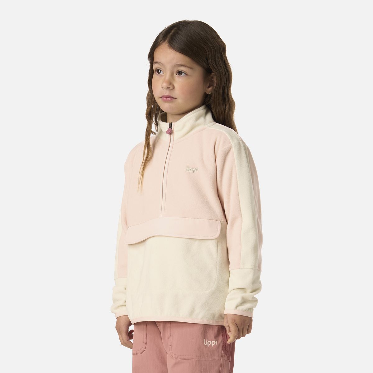 LIPPI - Polar Niña Fireplace 1/4 Zip Sweatshirt Crema Lippi