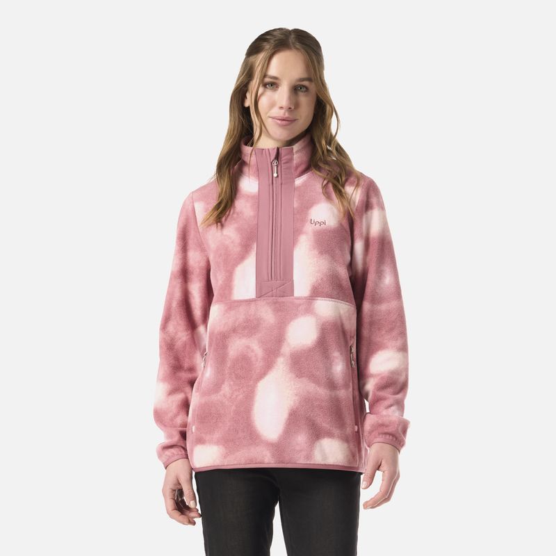 LIPPI - Polar Mujer SoftCore Therm-Pro Jacket Print Rosa Oscuro Lippi