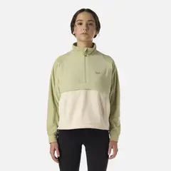 LIPPI - Polar Teen Girl Fireplace 1/4 Zip Sweatshirt Verde manzana