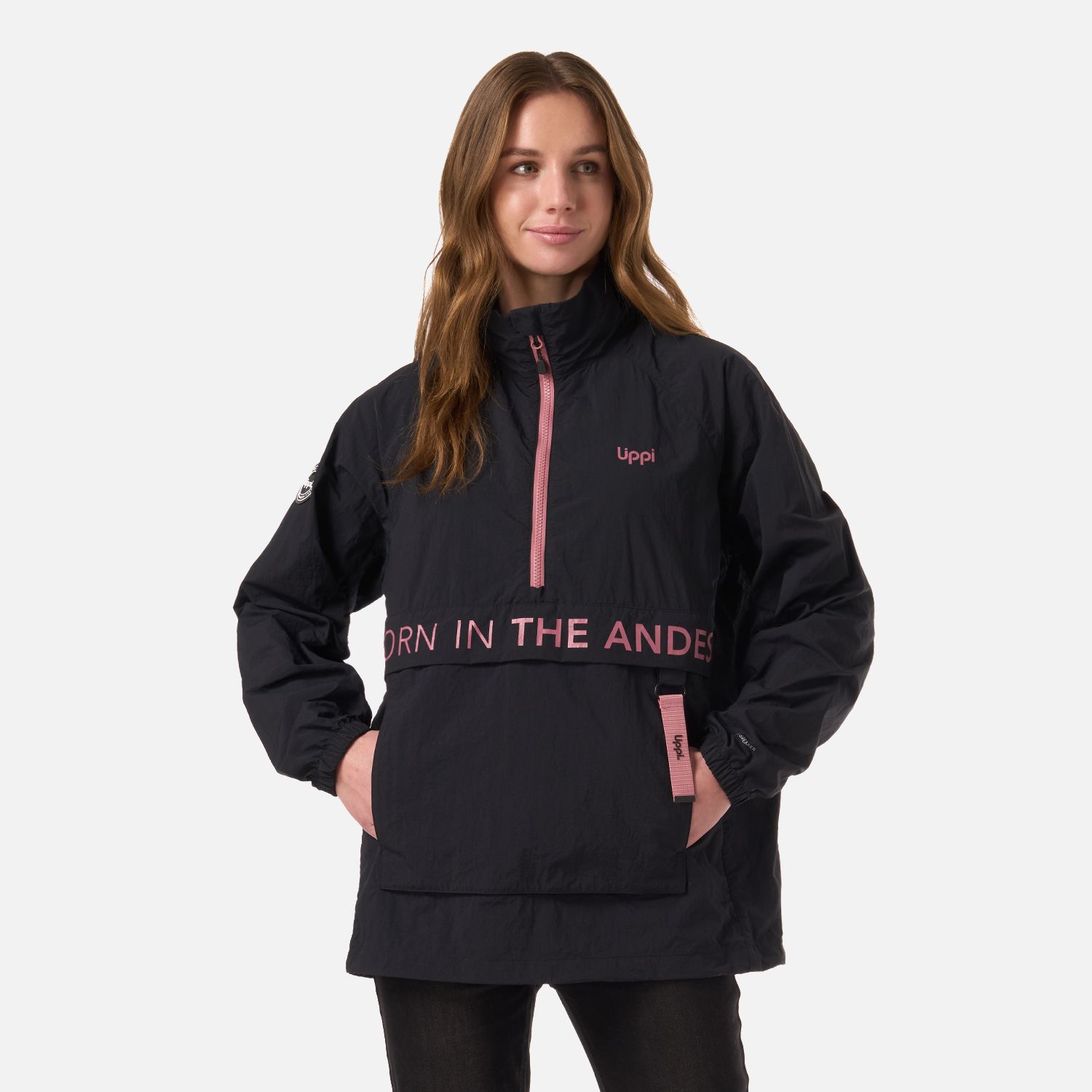 LIPPI Chaqueta Mujer WindCity WindBreaker 1/4 Zip Jacket Negro