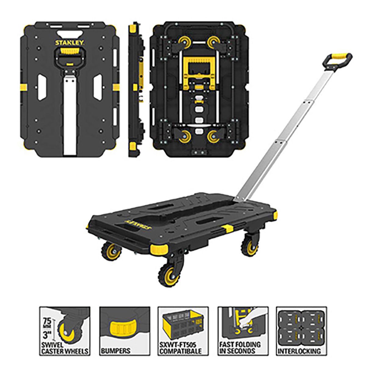 STANLEY - Plataforma Pegable STANLEY con mango PC532 130 Kg