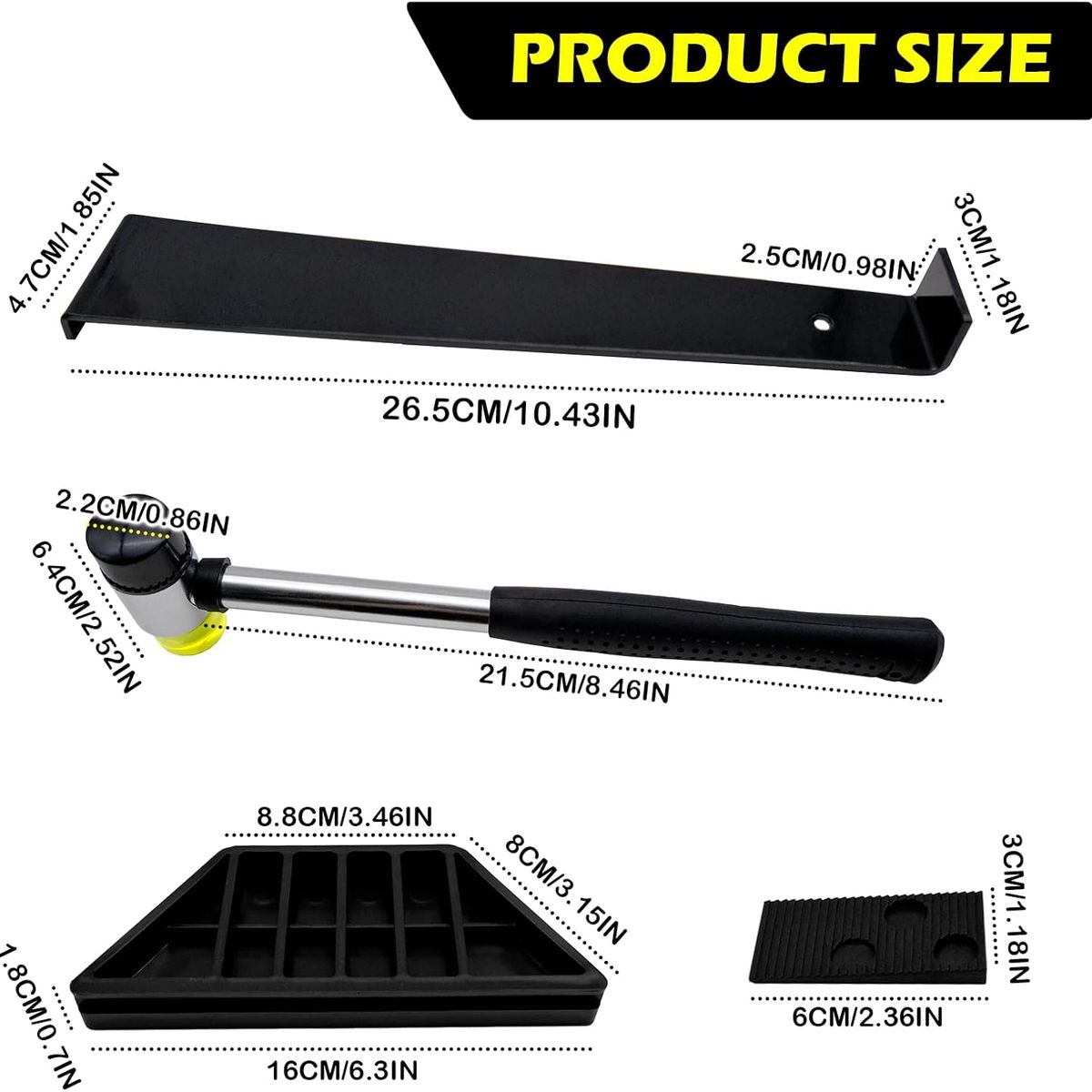 KUANGYE - Kit Iinstalación Piso Laminado Con Martillo Goma