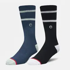 LIPPI - Calcetines Hombre Duo Travel Walk Classic Negro Azul Marino