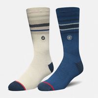 Calcetines Hombre Duo Travel Walk Classic Marfil Azul Piedra