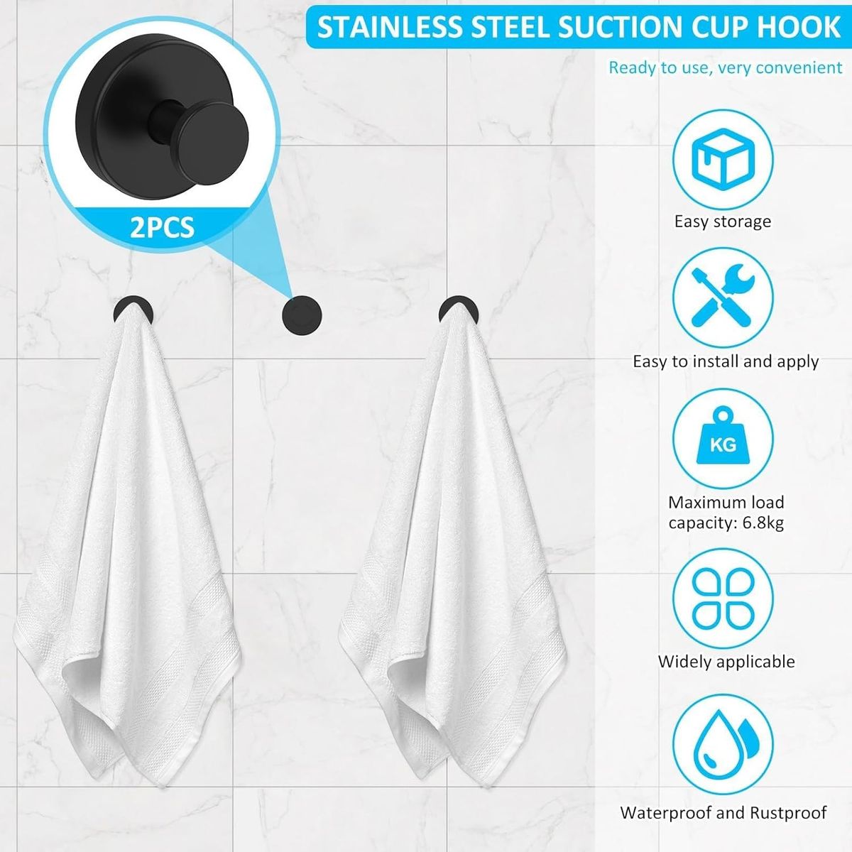 KUANGYE - 2pcs Colgador Perchero Aluminio De Pared Para Toallas Ropa