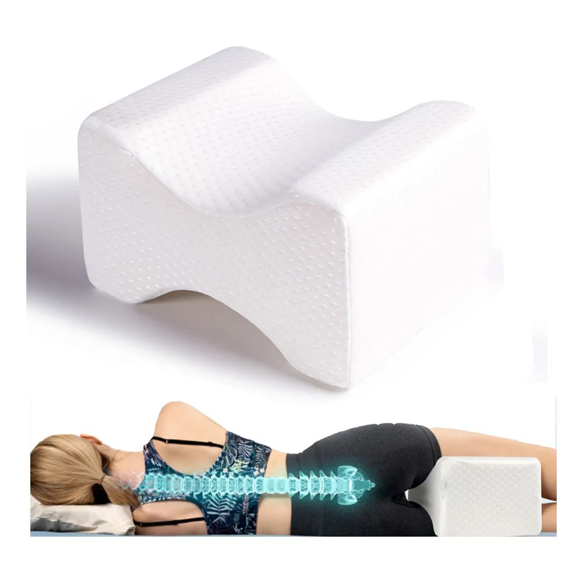 KINDA NICE - Cojin Almohada Ortopédico Cuadrado Para Piernas Memory Foam