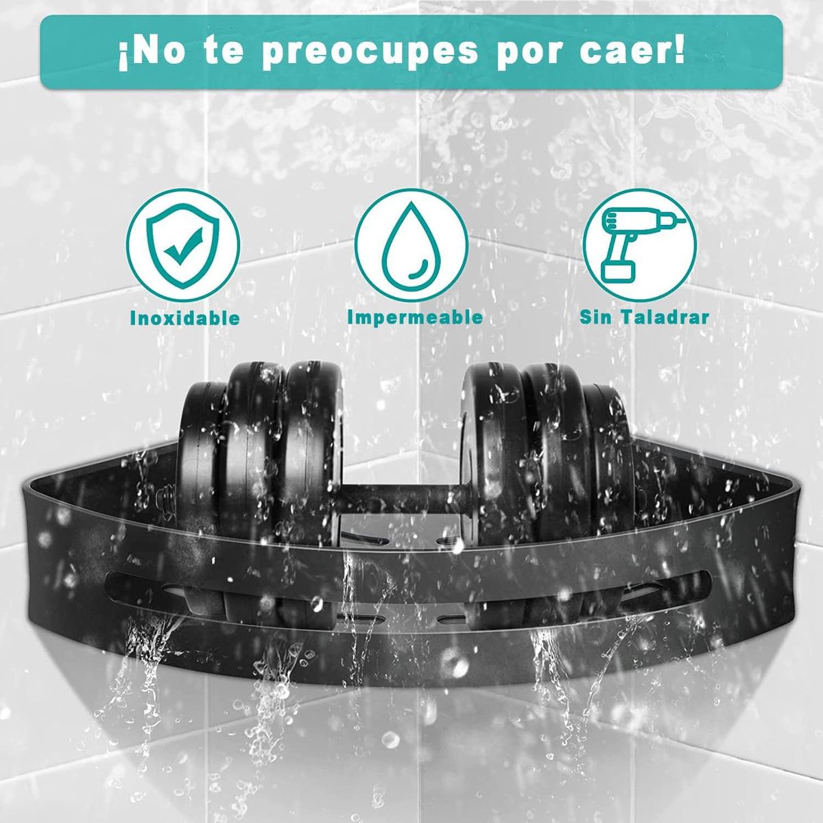 KUANGYE - 2pcs Organizadores Para Duchas Repisa Accesorios Para Baño