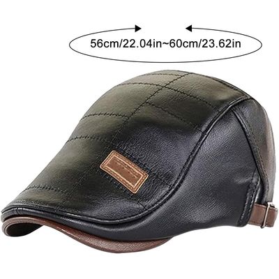Imagen 2 del producto Gorra Boina De Hombre Ajustable De Cuero Pu Alta Calidad