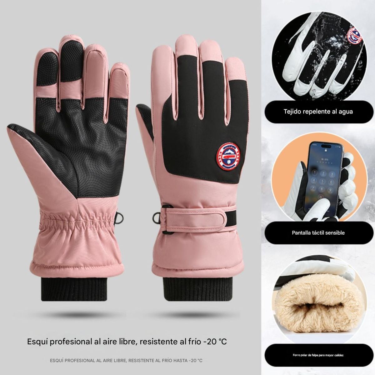 ATURE - Guantes Impermeables Y Antideslizantes Para Esquí Al Aire