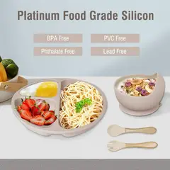 GENERICO - Juego De Alimentación Para Bebés Set De Silicona