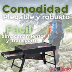 LINE - Mini Parrillera De Carbón Plegable Portátil Acero