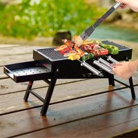 Mini Parrillera De Carbón Plegable Portátil Acero