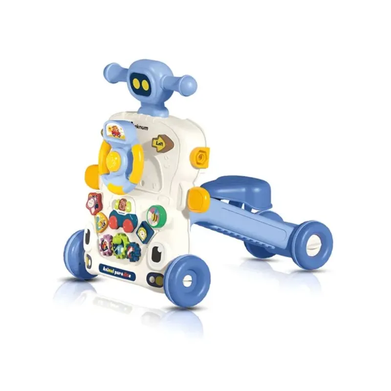 GENERICO - Andador Caminador Bebé Musical Multifuncional 3 En 1 Azul